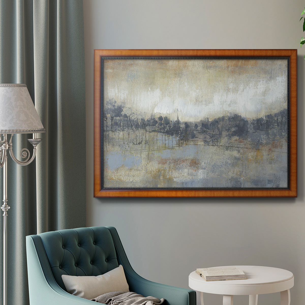 Cool Grey Horizon I Premium Framed Canvas- Ready to Hang