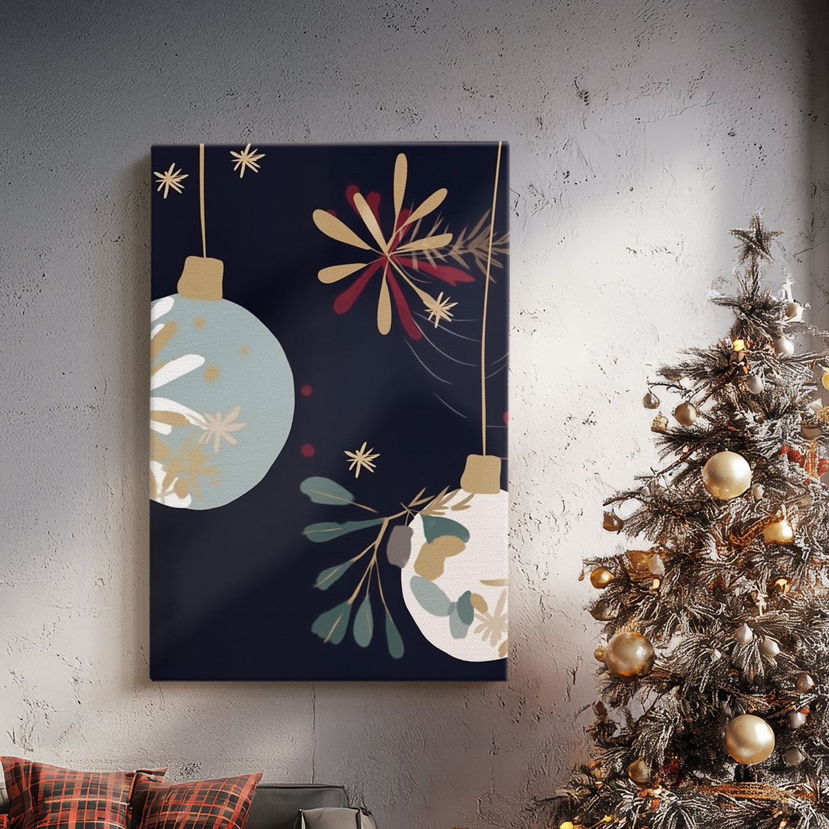 Midnight of Pale Winter Fir - Canvas Art Print