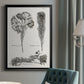 Black & White Protea on Linen I - Modern Framed Canvas Print