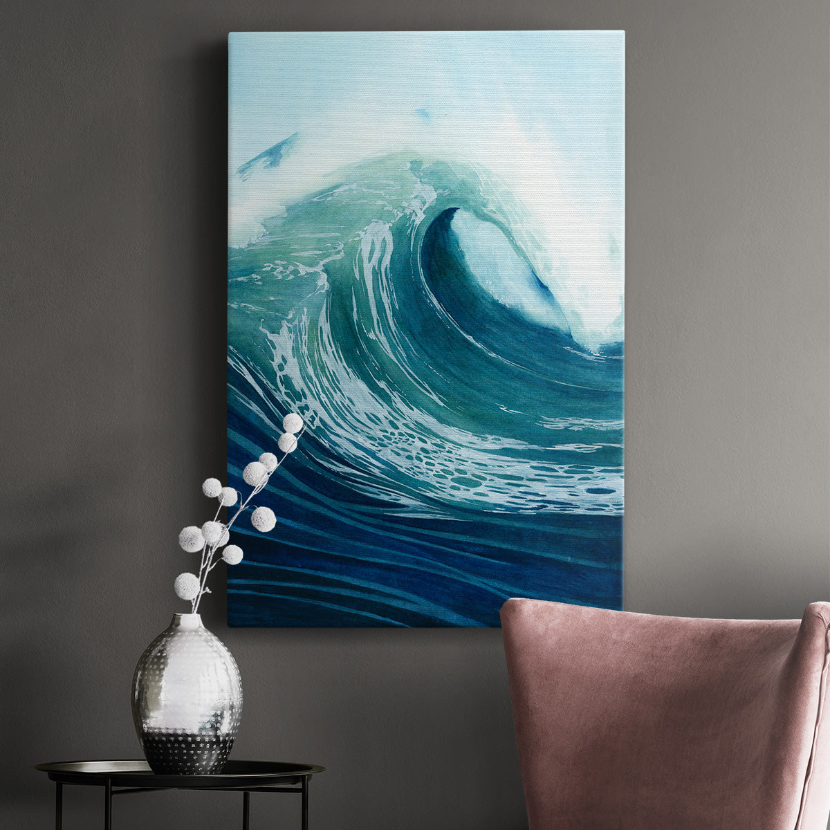 Sea Foam I Premium Gallery Wrapped Canvas - Ready to Hang