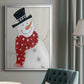 Festive Snowman I - Modern Framed Canvas Print