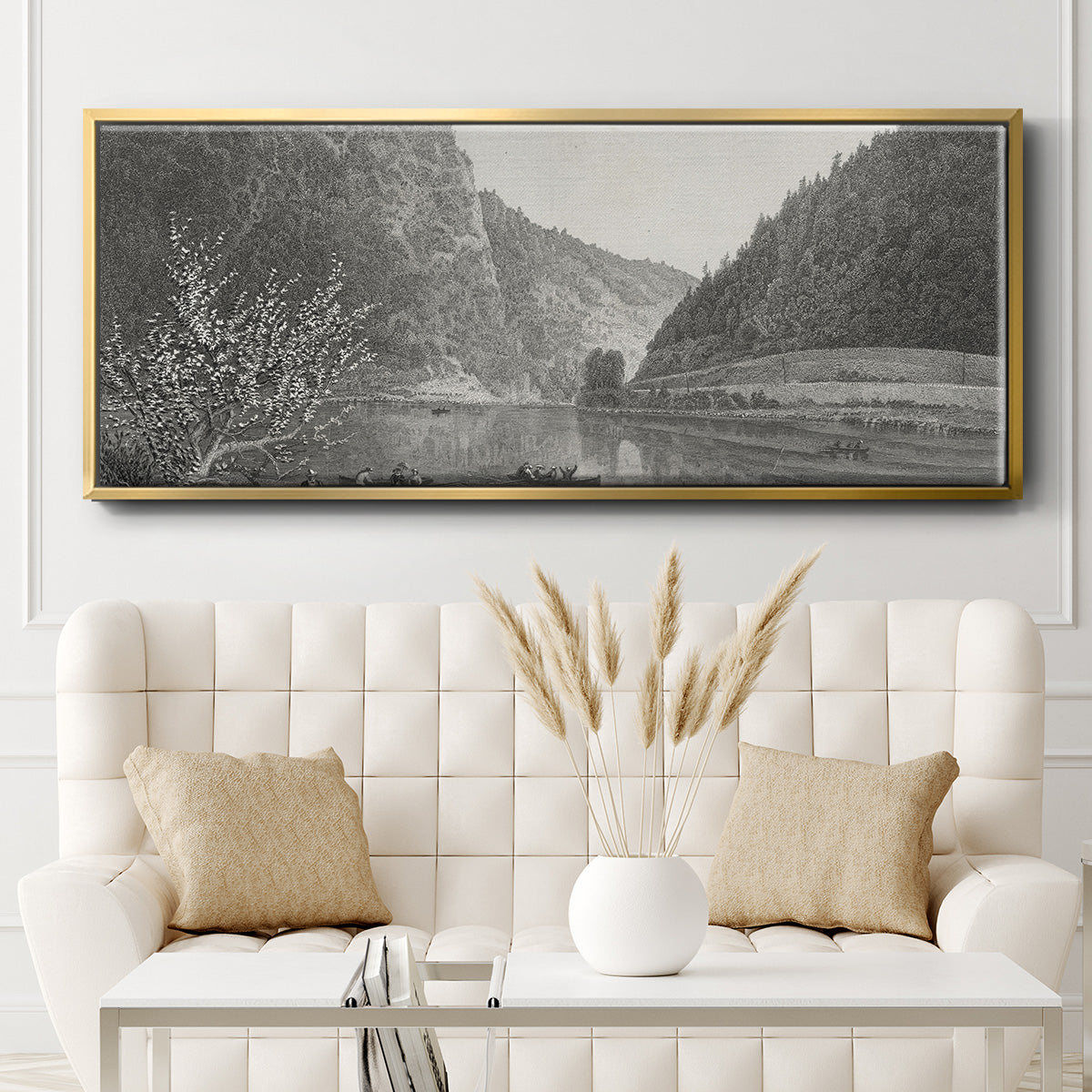 Delaware Water Gap - Floater Framed Canvas Print