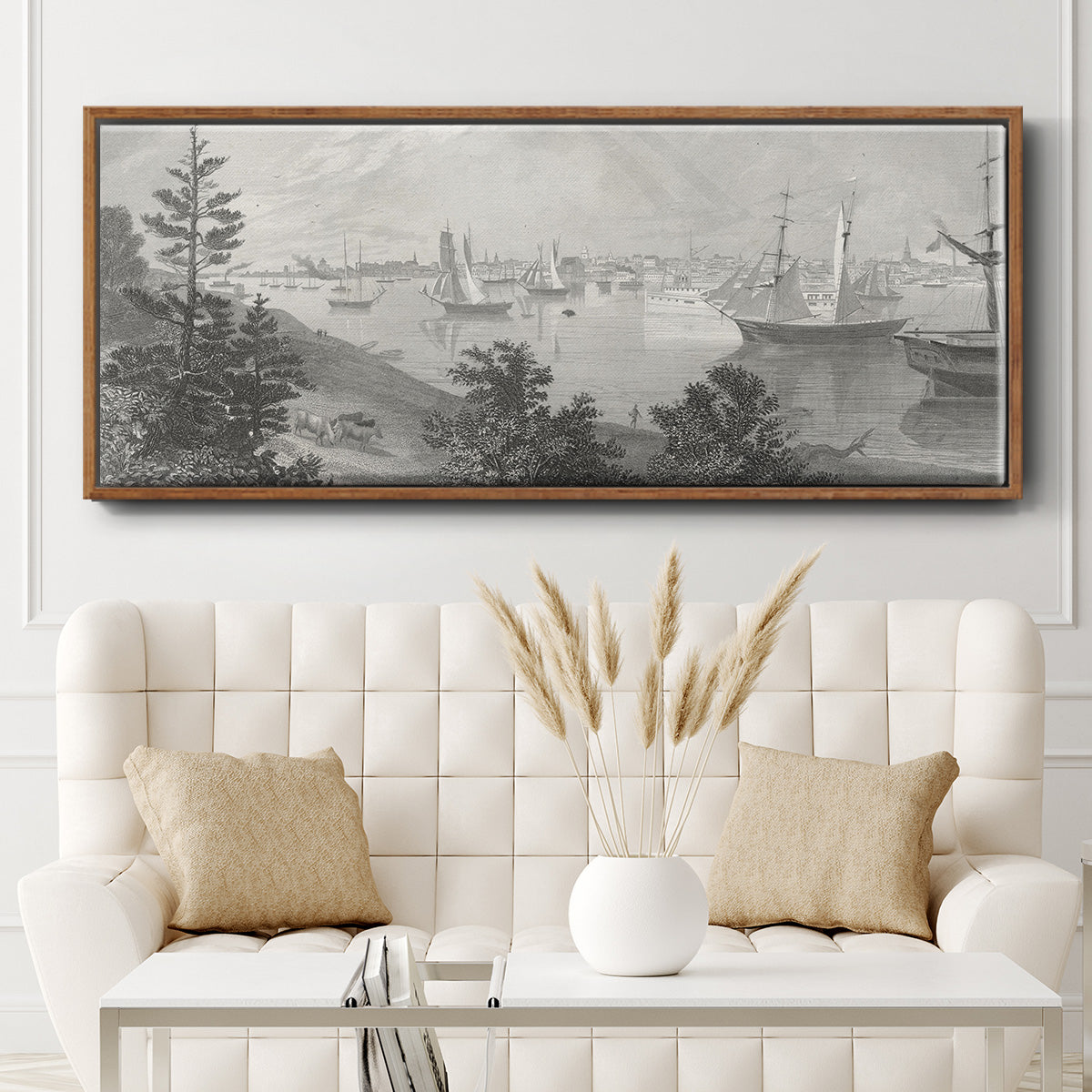 City of Detroit - Floater Framed Canvas Print