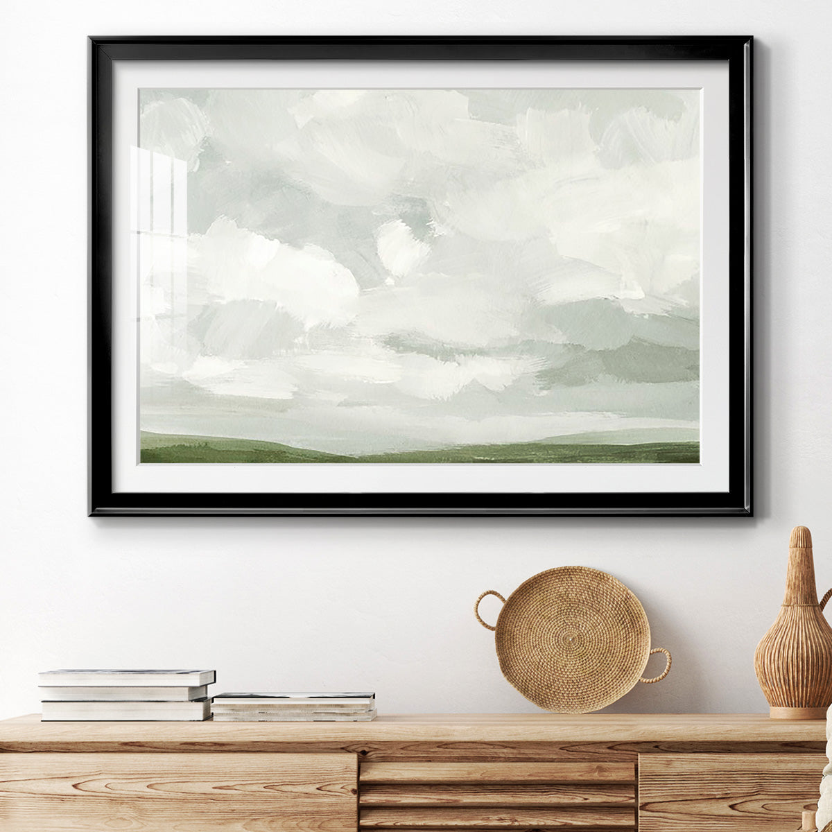 Gray Stone Sky IV - Modern Framed Art Print