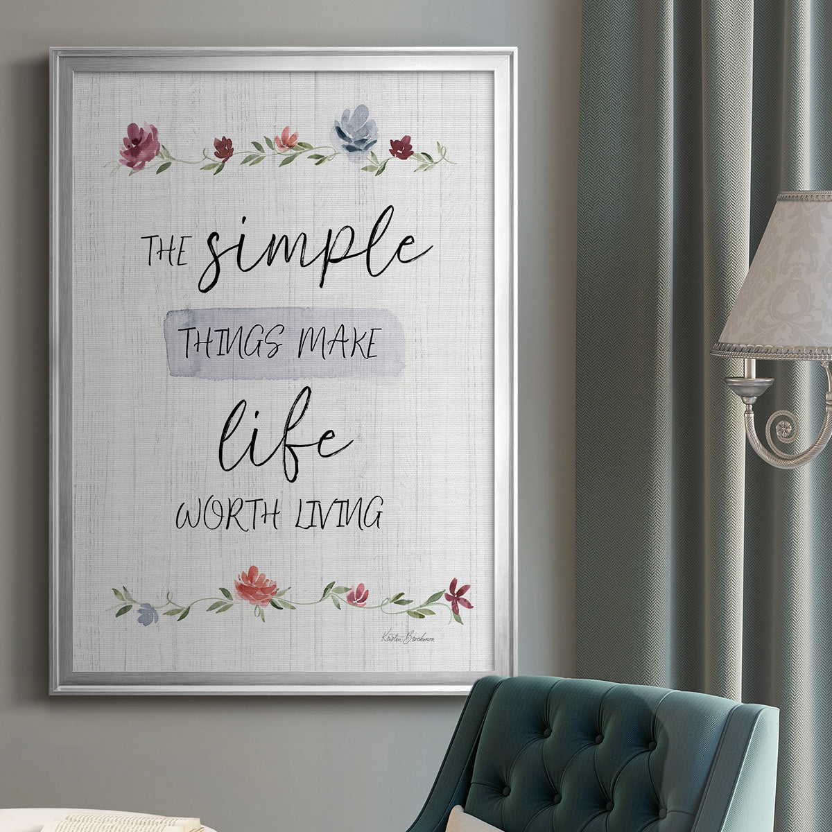 The Simple Things - Modern Framed Canvas Print