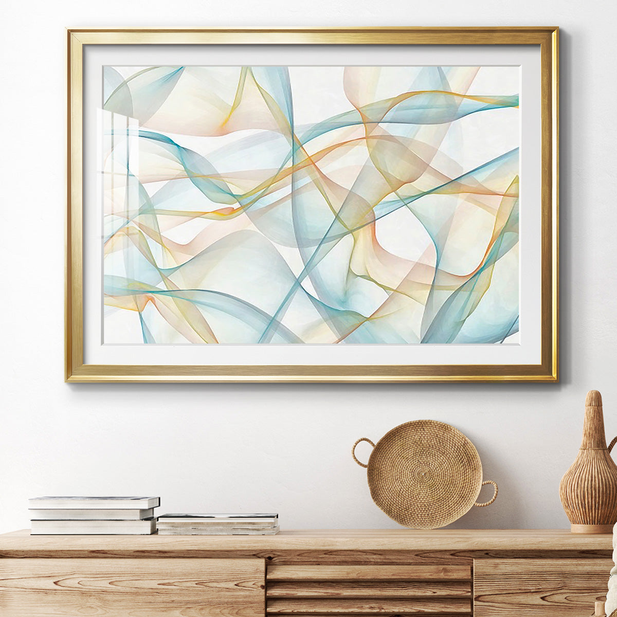 Curves and Waves VI - Modern Framed Art Print