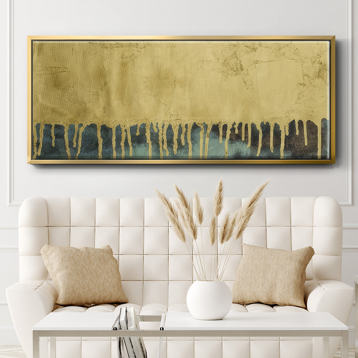 Aquafer II - Floater Framed Canvas Print