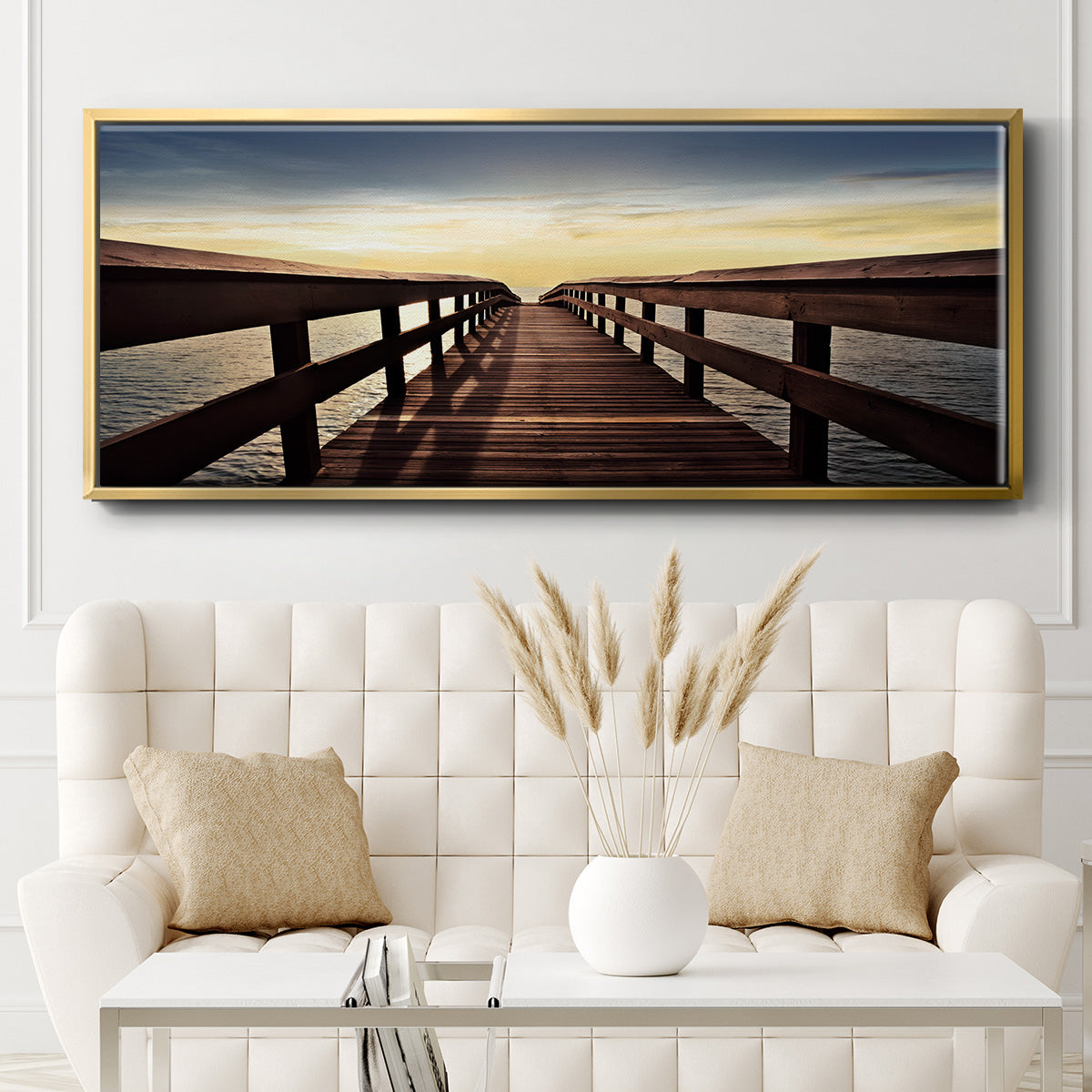 Naples Cove - Floater Framed Canvas Print