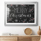 Merry Christmas Chalkboard - Modern Framed Art Print