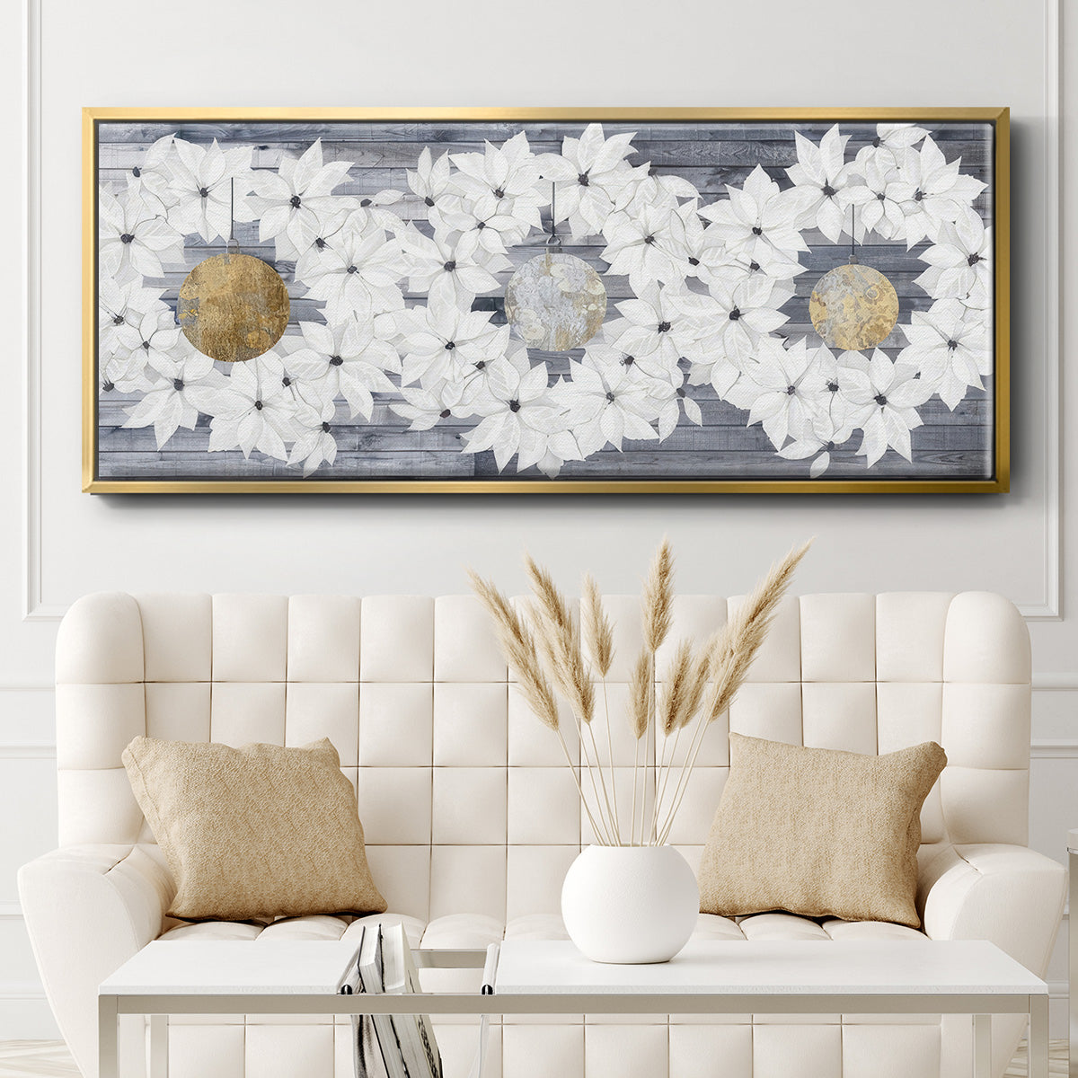 Sophisticated Christmas Collection H - Floater Framed Canvas Print