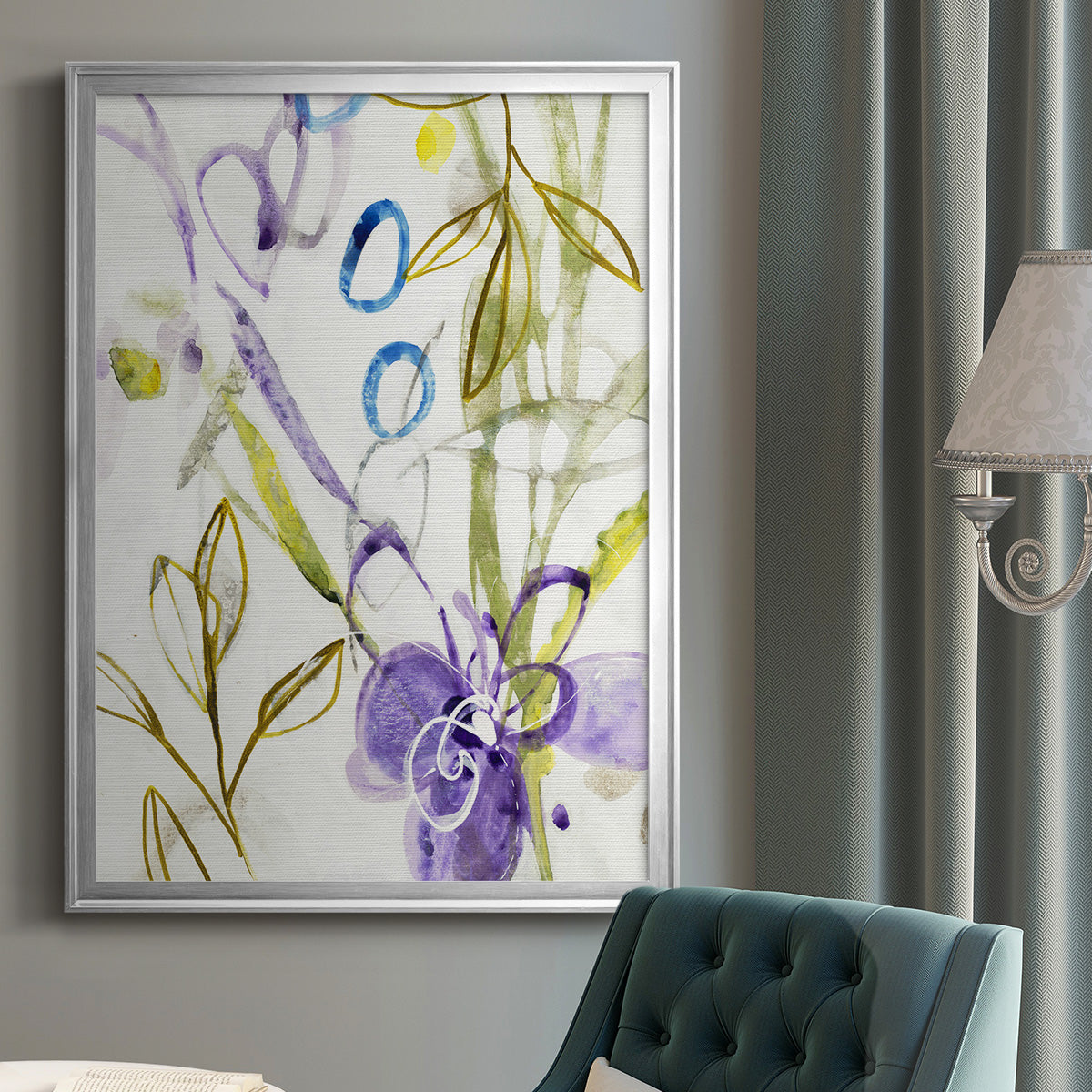 On A Whim II - Modern Framed Canvas Print