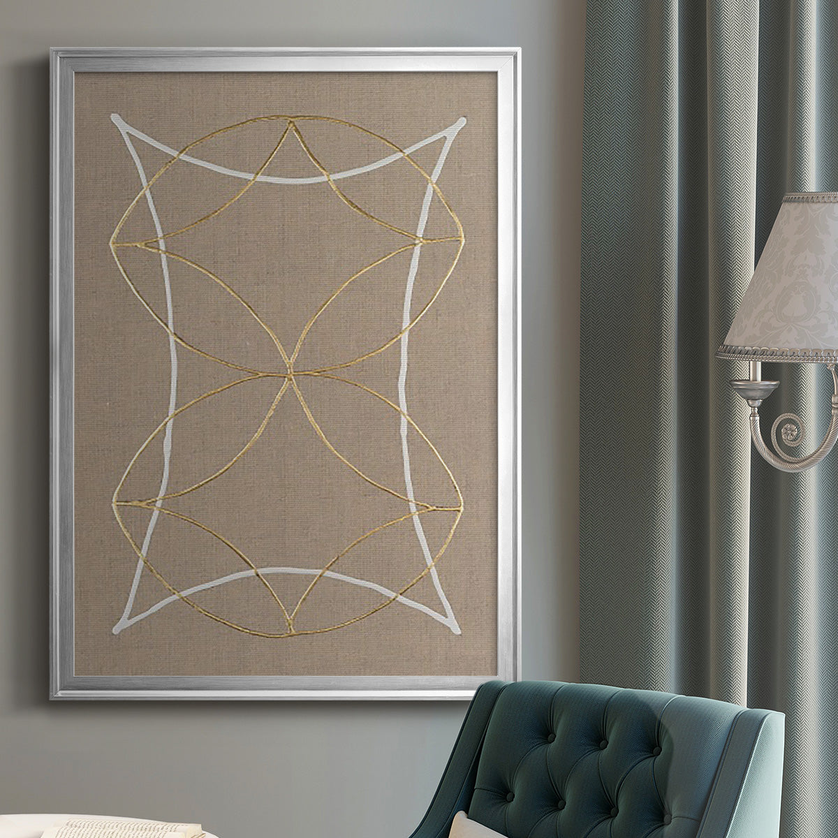 Hyperbola I - Modern Framed Canvas Print