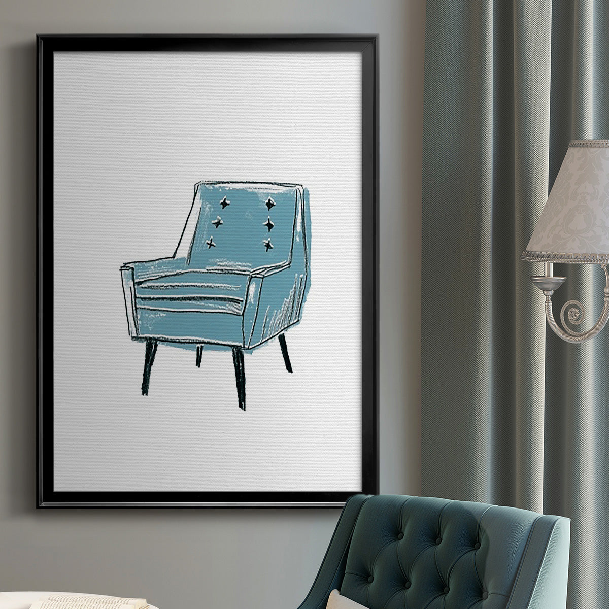 Take a Seat X - Modern Framed Canvas Print