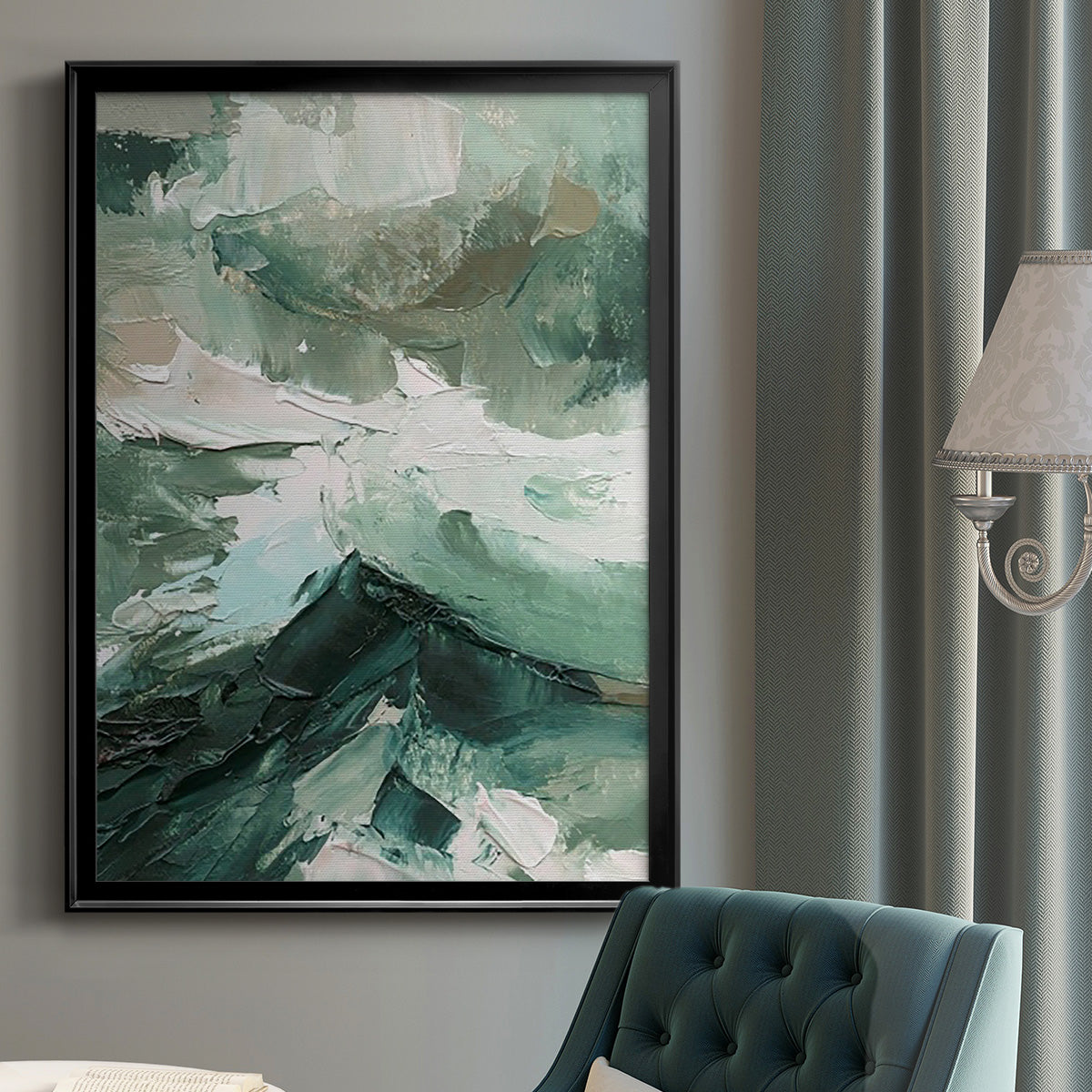 Crashing II - Modern Framed Canvas Print