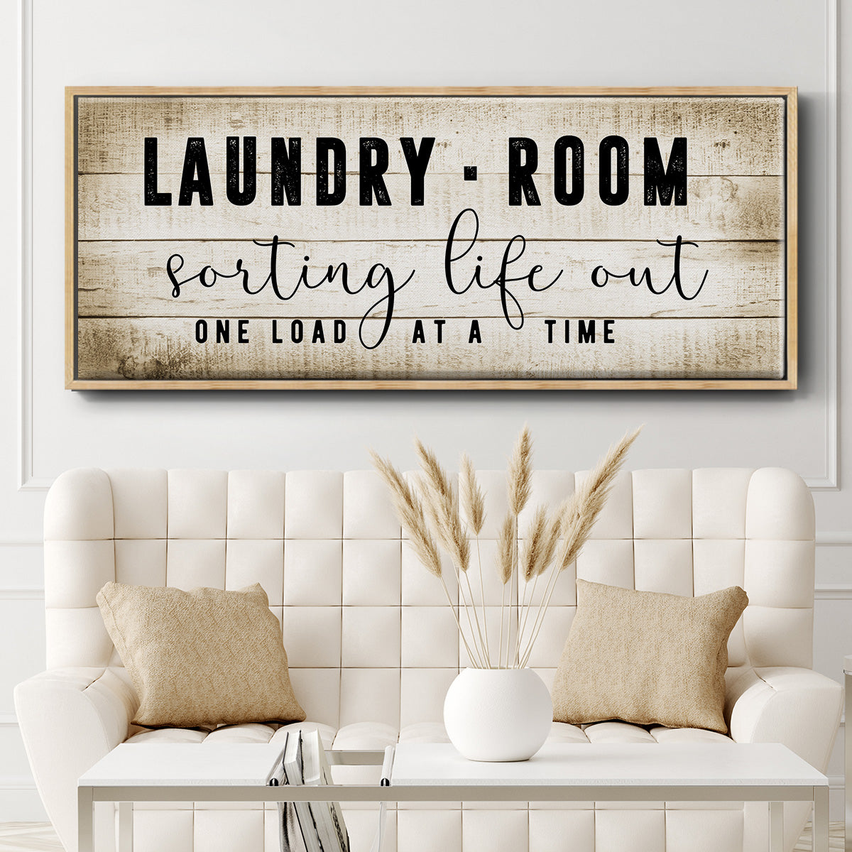 Laundry Room - Floater Framed Canvas Print
