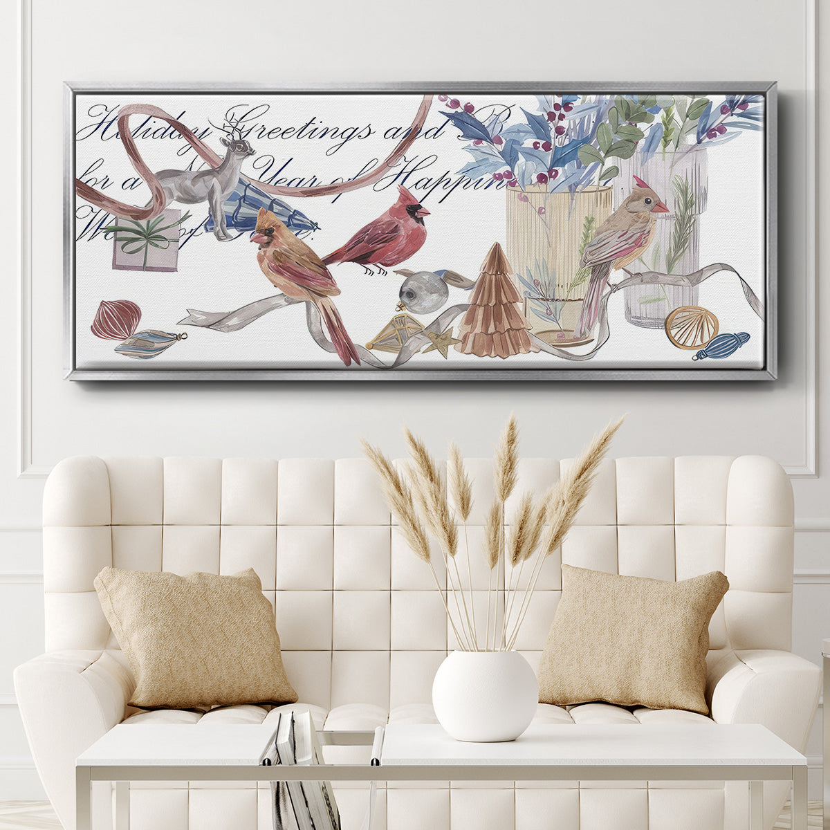 Warm Wishes Collection D - Floater Framed Canvas Print
