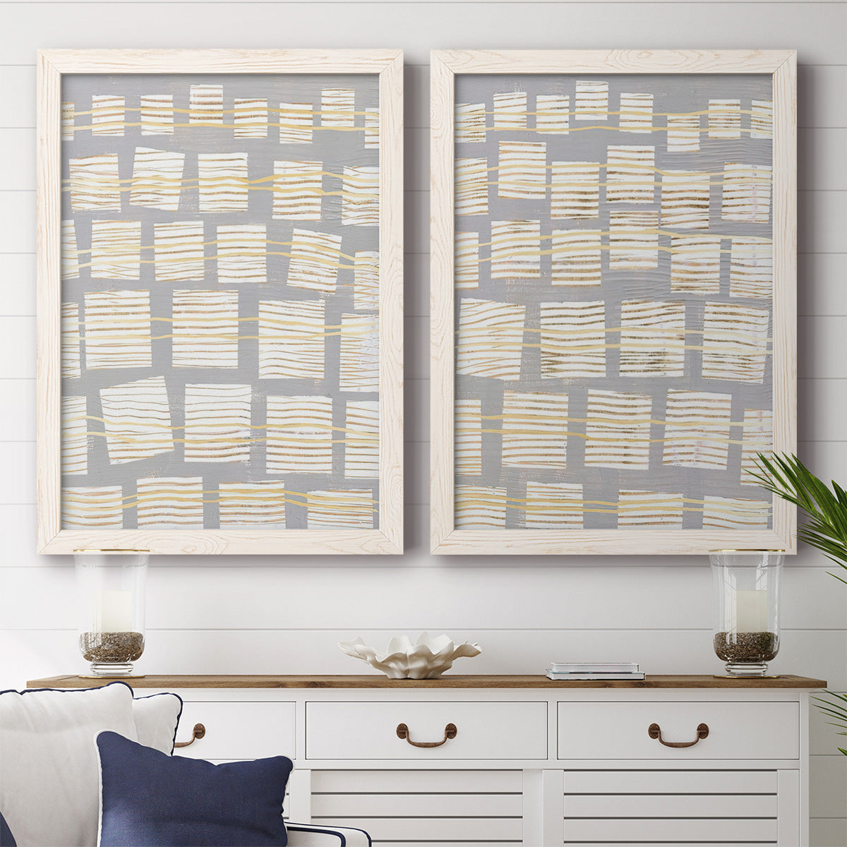 Networks I - Barnwood Framed Canvas Set