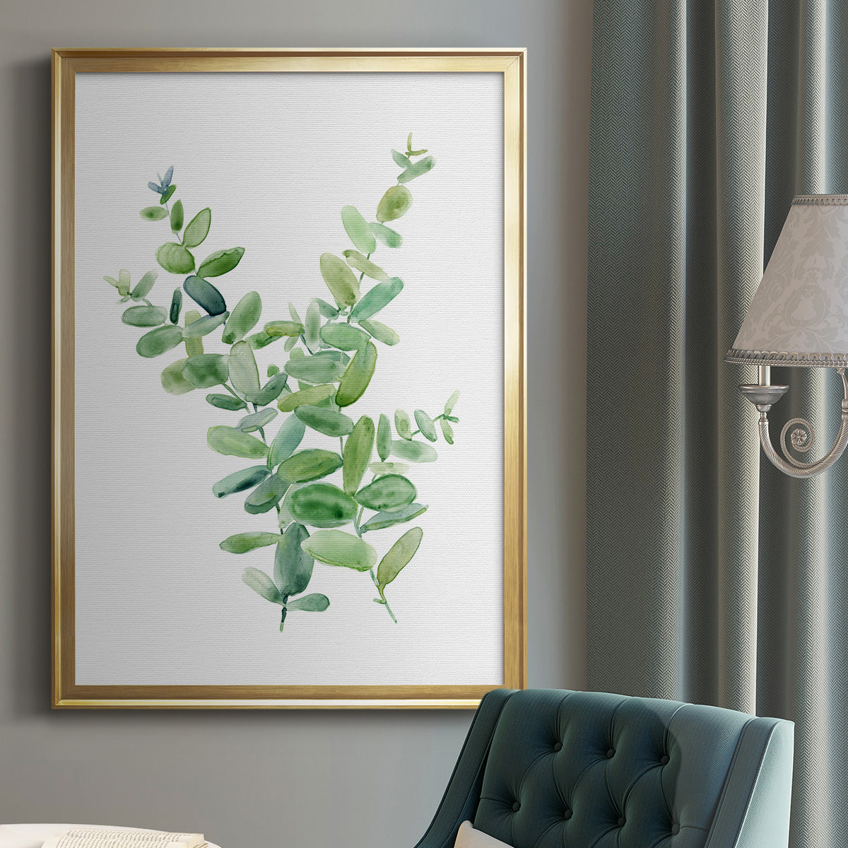 Eucalyptus III - Modern Framed Canvas Print