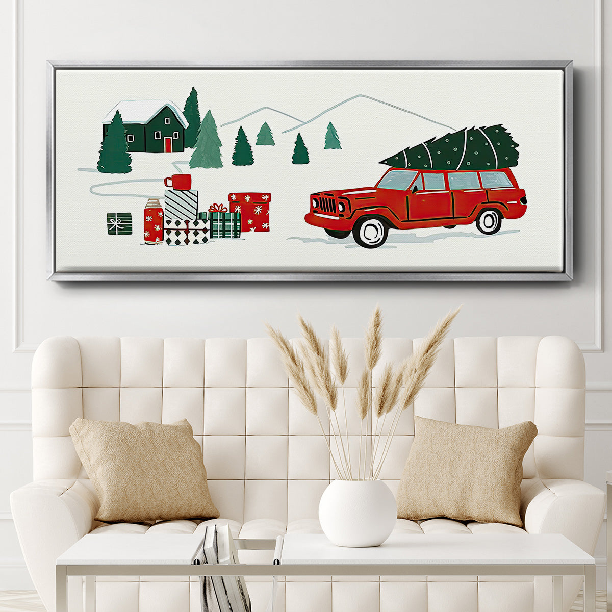 Going to Grandmas Collection D - Floater Framed Canvas Print