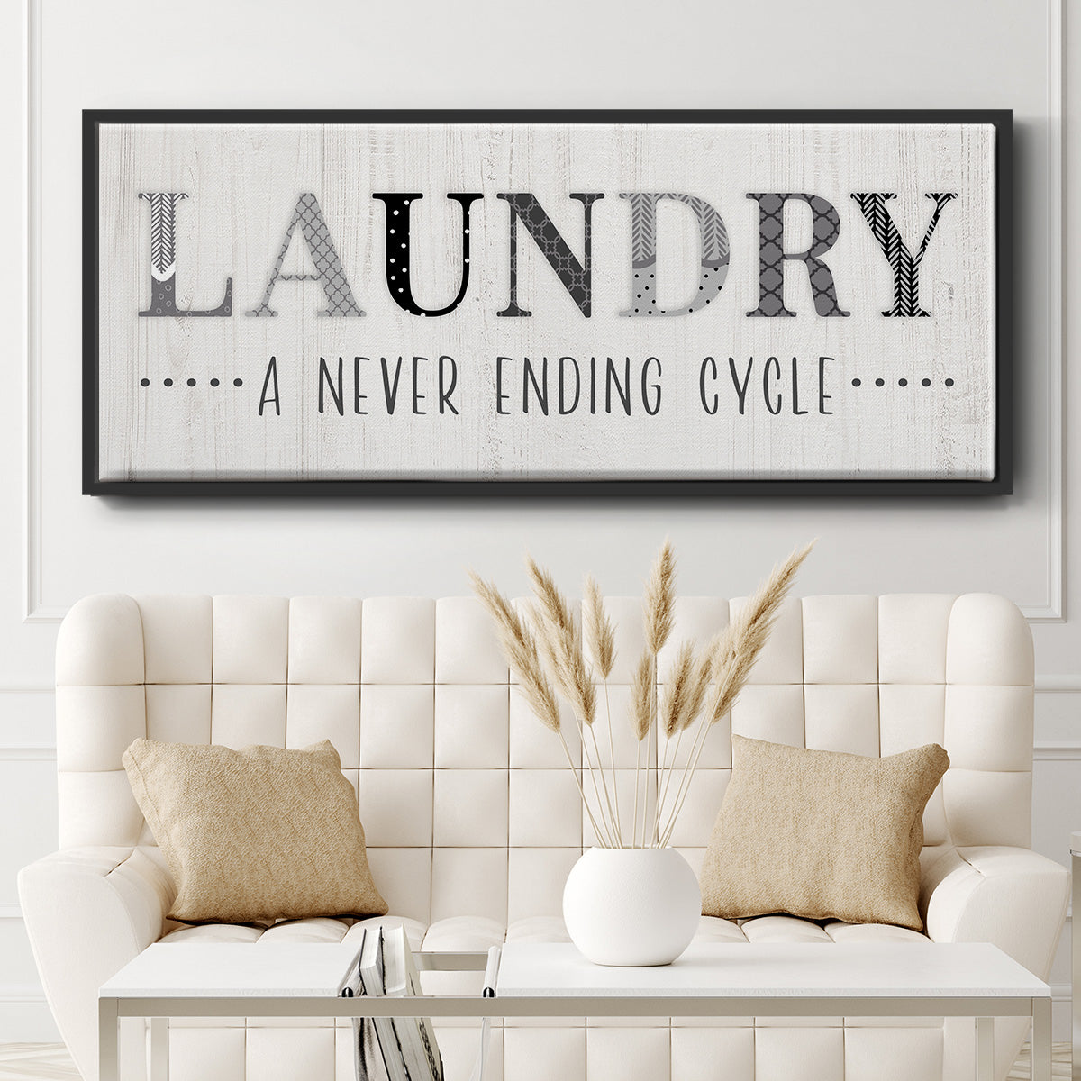 Never Ending - Floater Framed Canvas Print