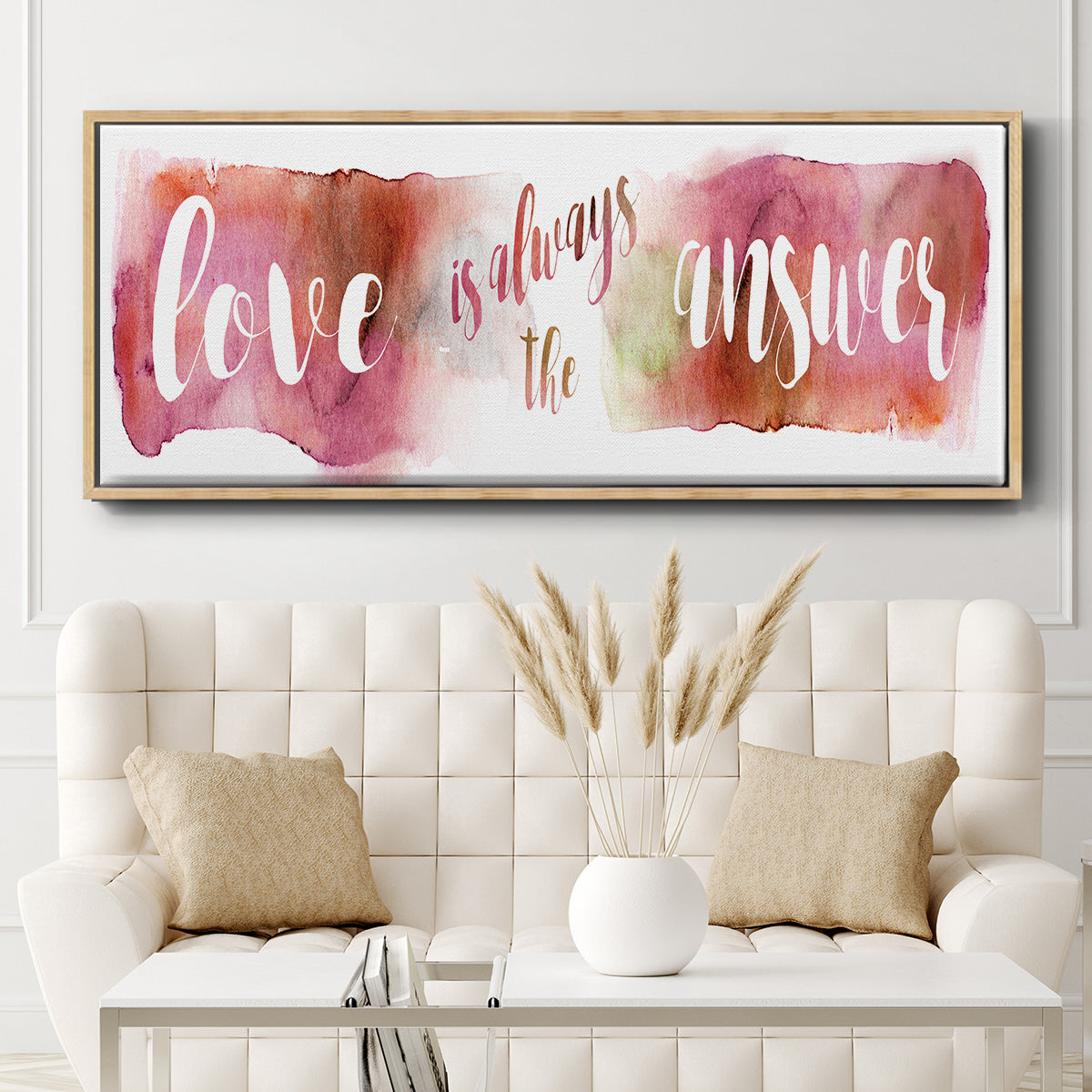 Love is the Answer - Floater Framed Canvas Print