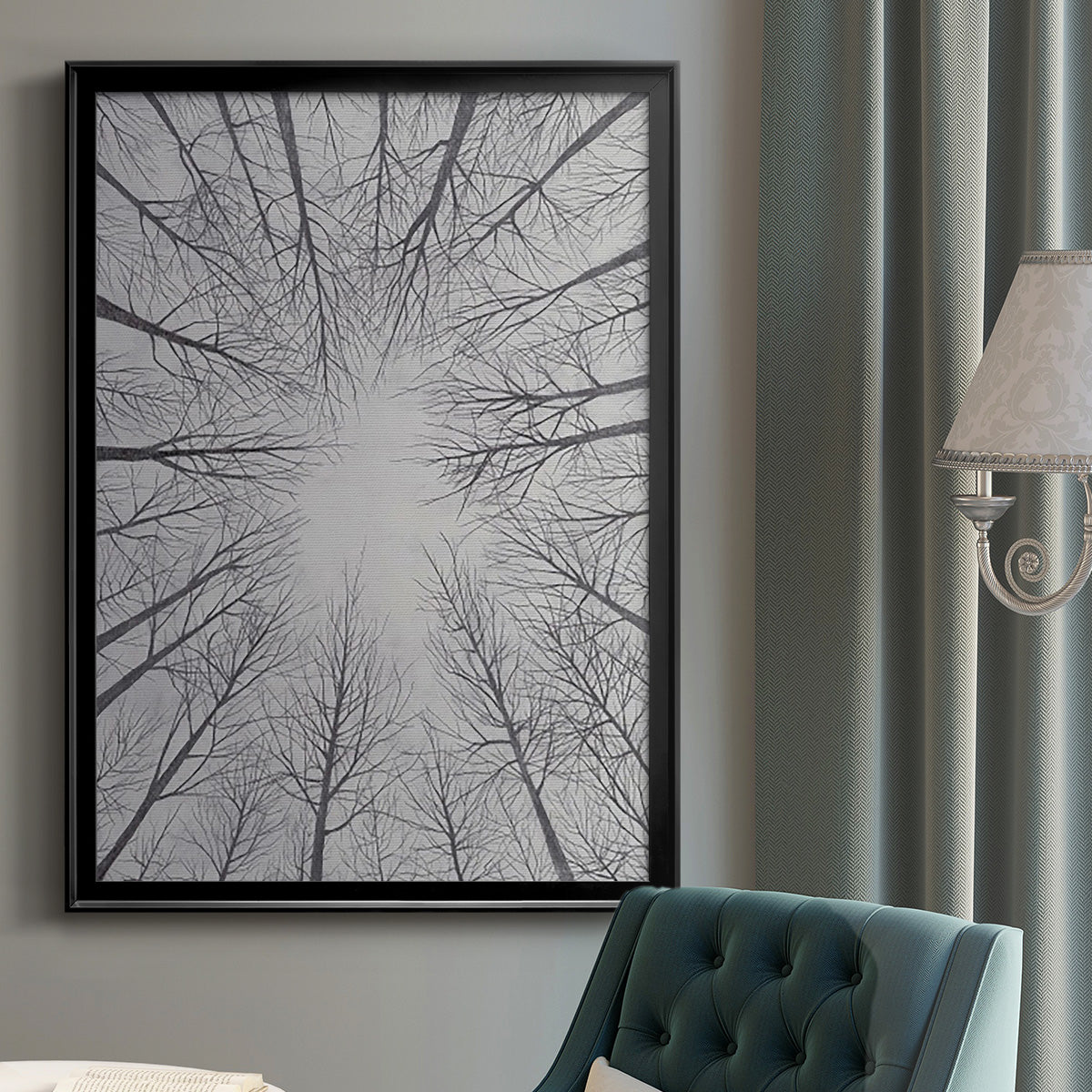 Deciduous Canopy II - Modern Framed Canvas Print