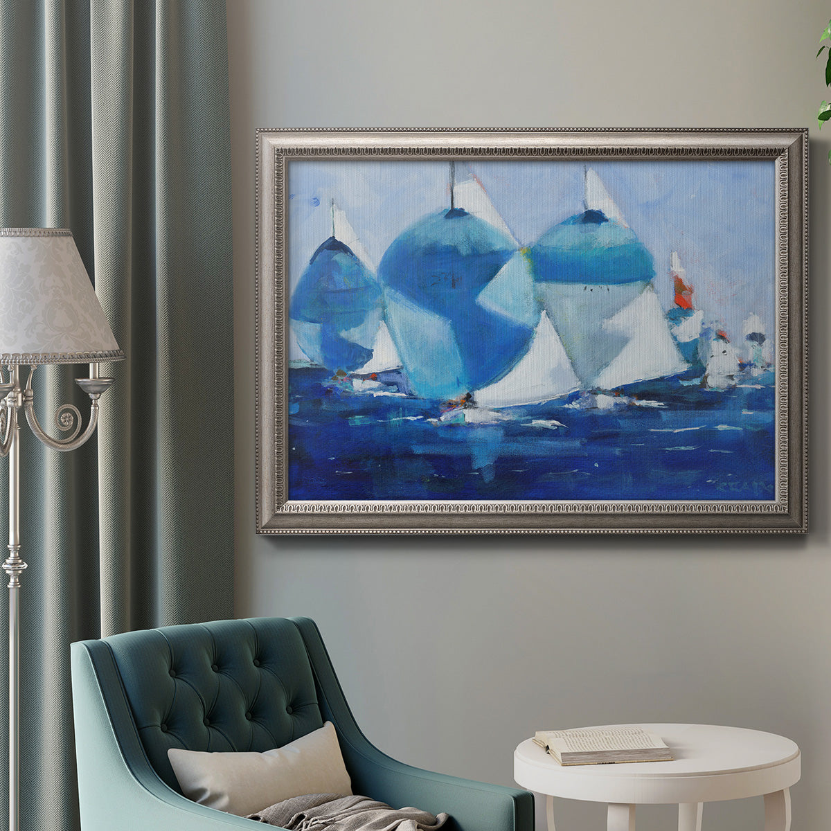 The Clipper & the Liberty Premium Framed Canvas- Ready to Hang