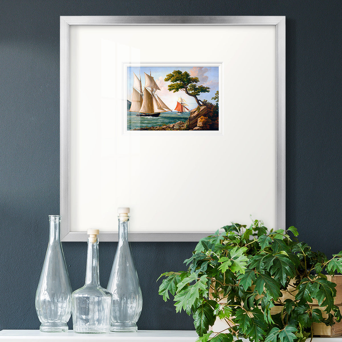 Sailing Premium Framed Print Double Matboard