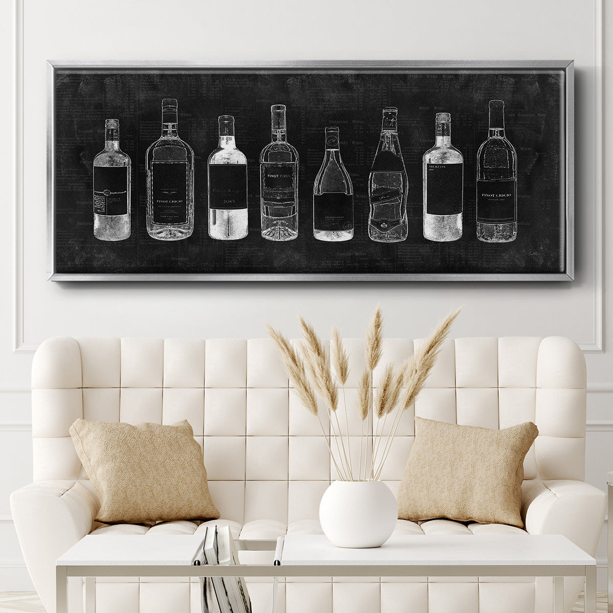 Wine Cellar - Floater Framed Canvas Print
