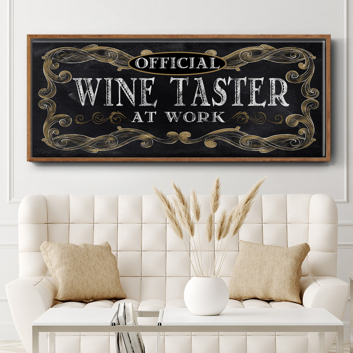 Wine Taster - Floater Framed Canvas Print