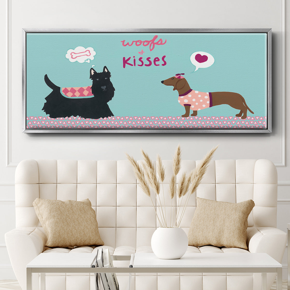 Valendogs Collection C - Floater Framed Canvas Print