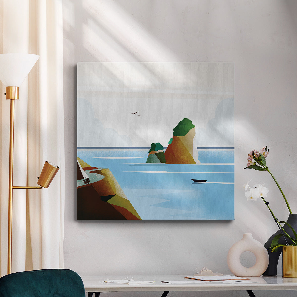 Illustrated Italian Landscape & Nature VI - Canvas Art Print