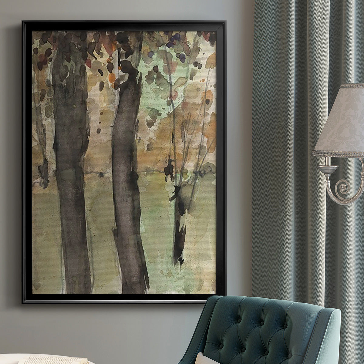 Under the Tree Confetti I - Modern Framed Canvas Print