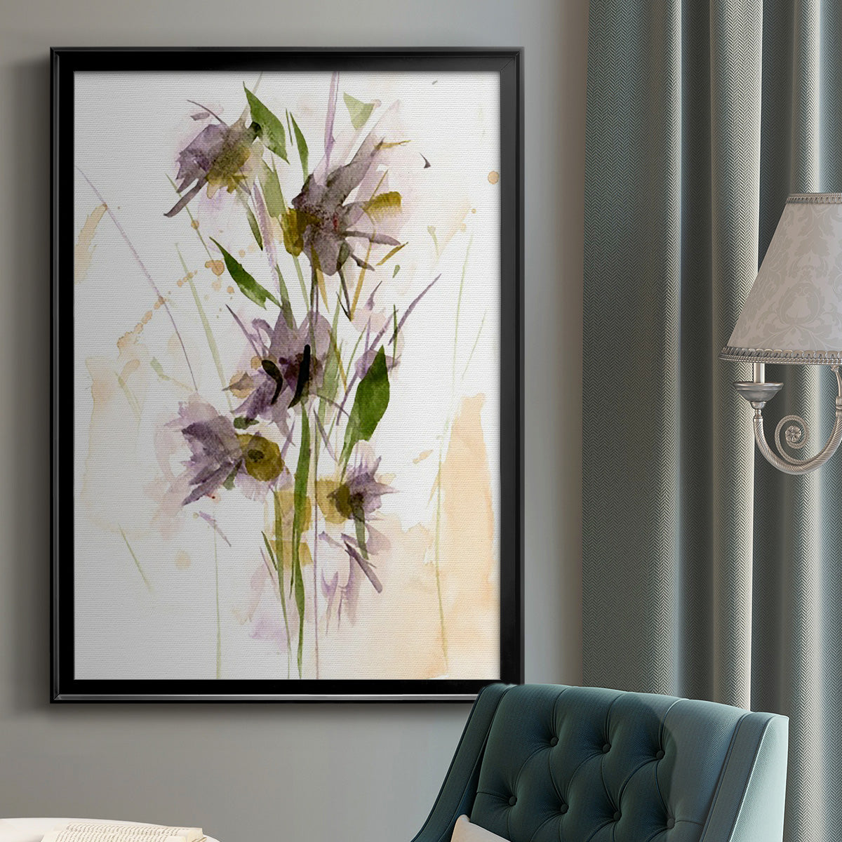 After Rain III - Modern Framed Canvas Print