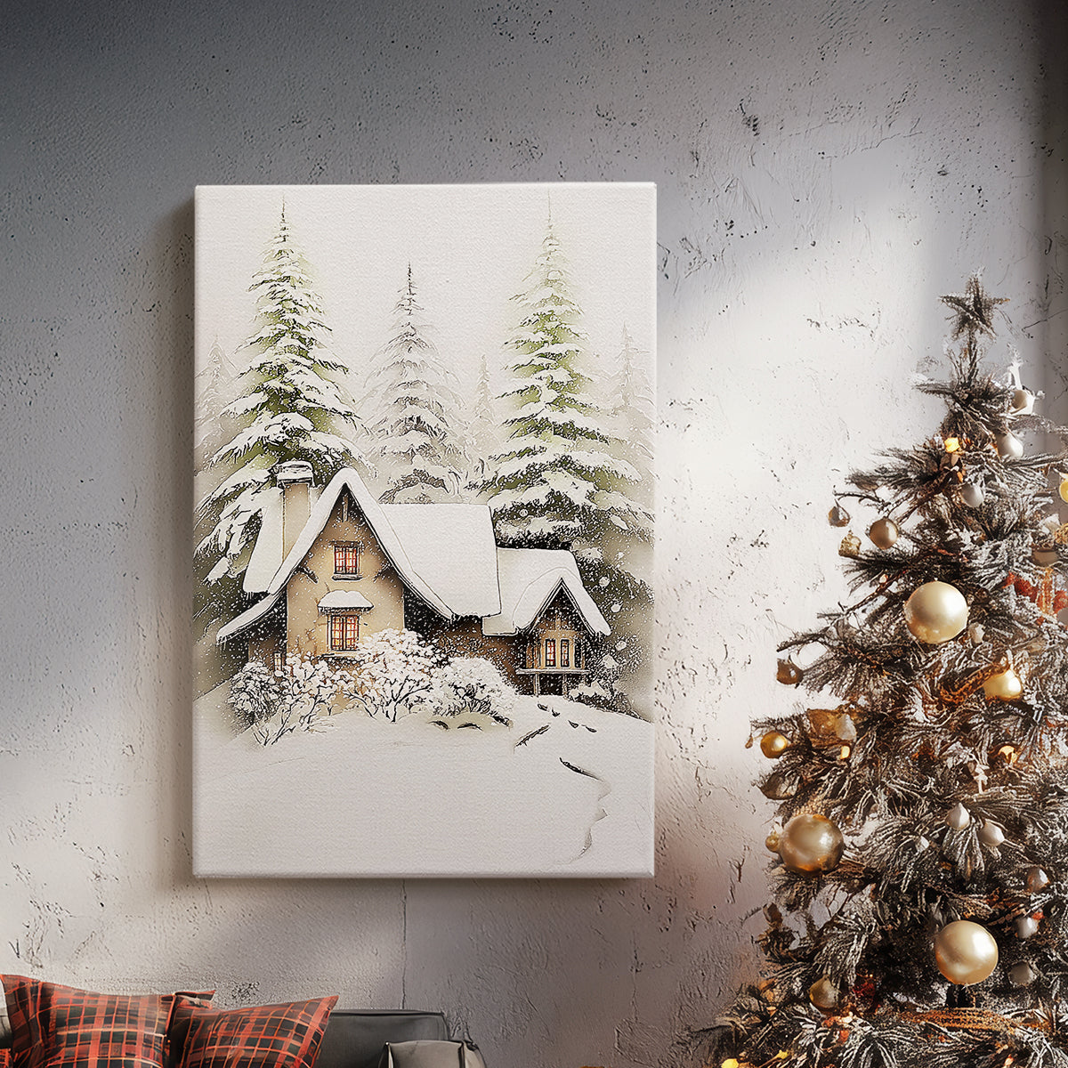 Silver Evergreen Parish - Canvas Art Print