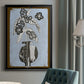 Graphic Flowers in Vase IV - Modern Framed Canvas Print