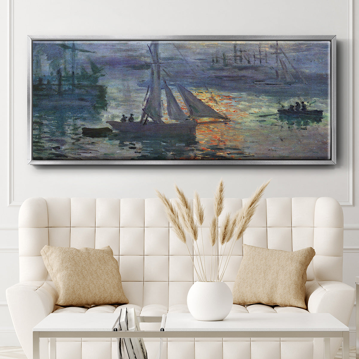 Sunrise at Sea - Floater Framed Canvas Print