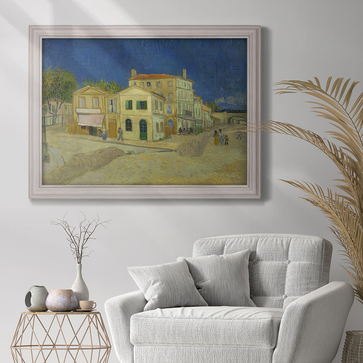 The Yellow House - Ornate Framed Canvas Print