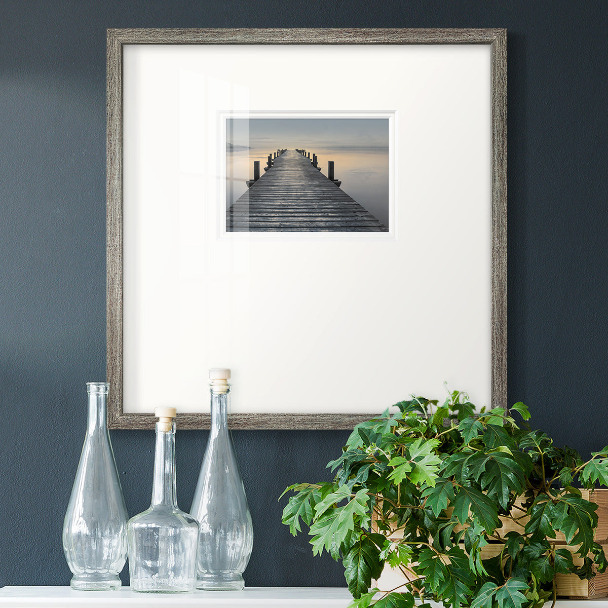 Sun Down - Double Matboard Framed Print