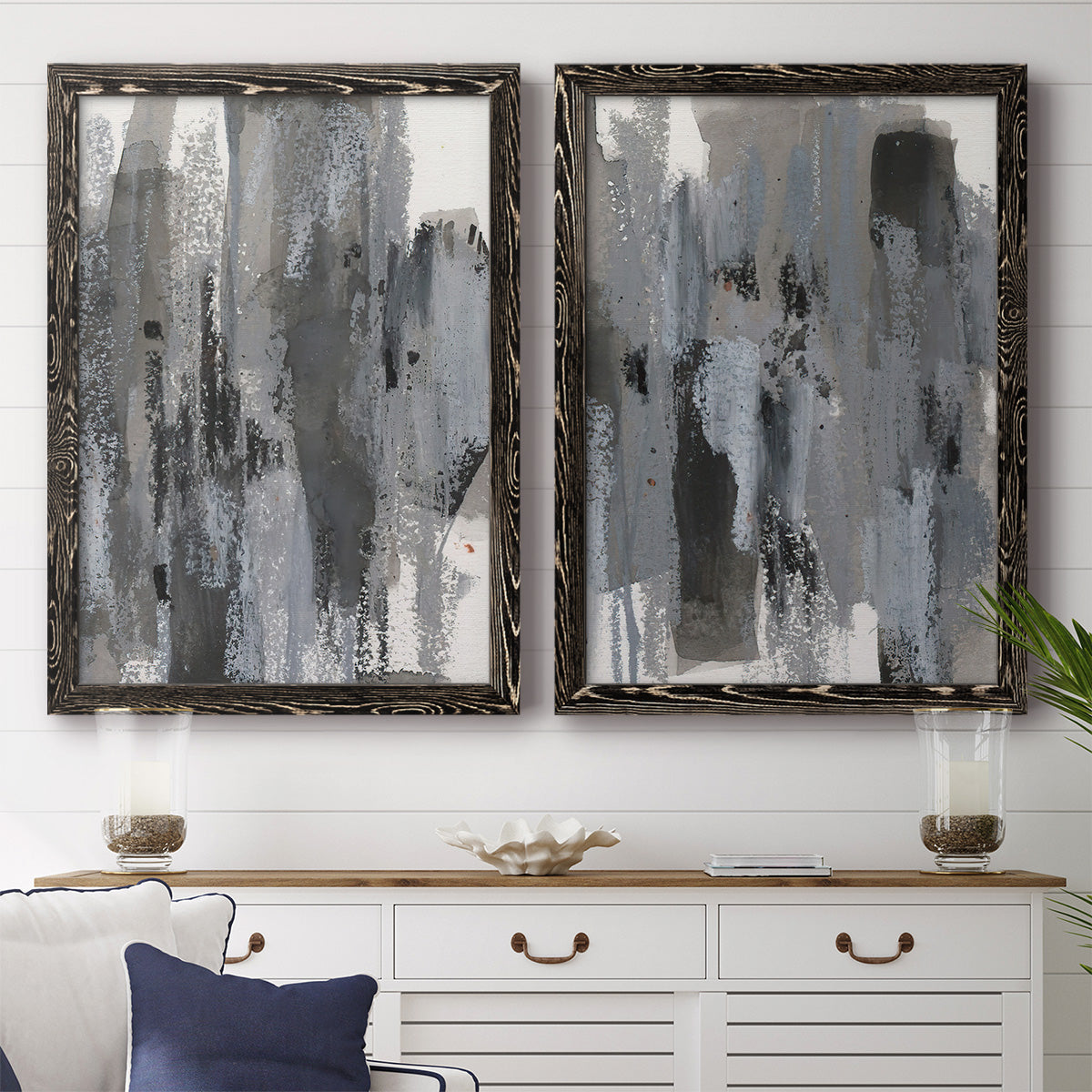 Loft Pastel III - Premium Framed Canvas 2 Piece Set - Ready to Hang