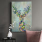 Fantastic Florals Deer, Portrait - Canvas Art Print