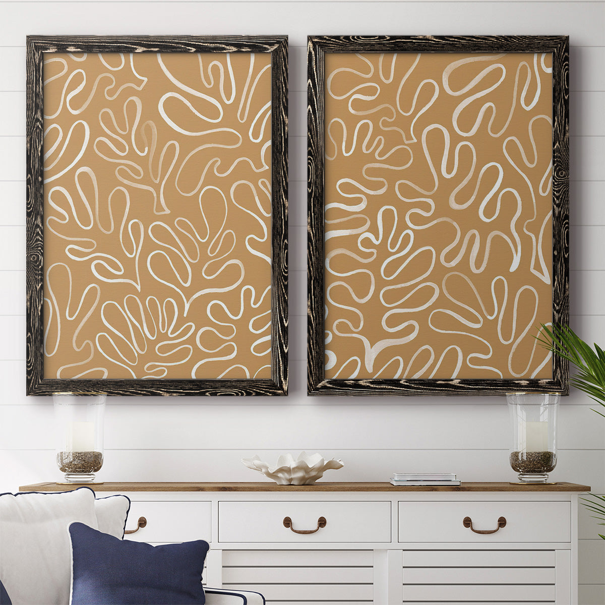 Matisse Pieces I - Premium Framed Canvas 2 Piece Set - Ready to Hang