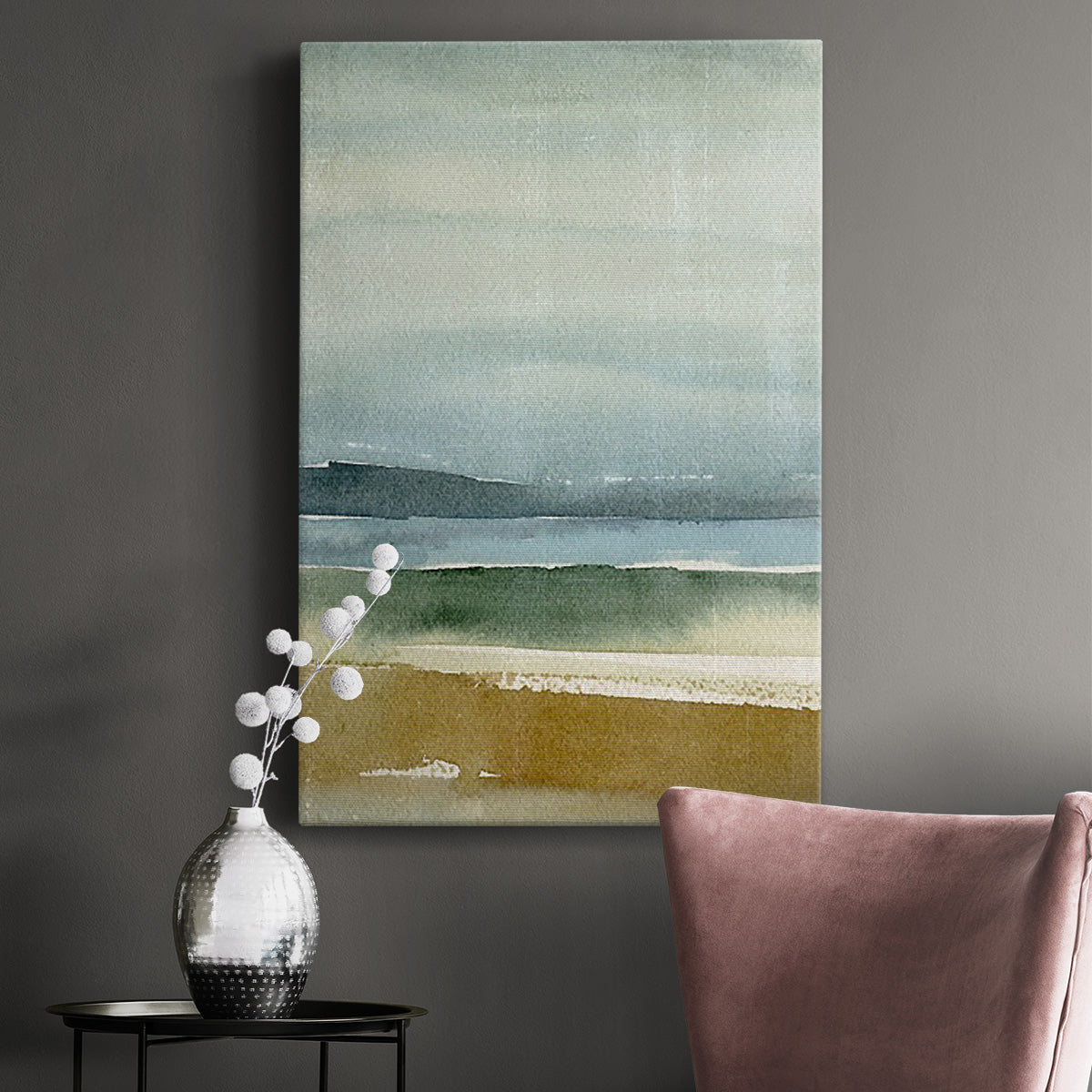 Ochre Outlook II Premium Gallery Wrapped Canvas - Ready to Hang