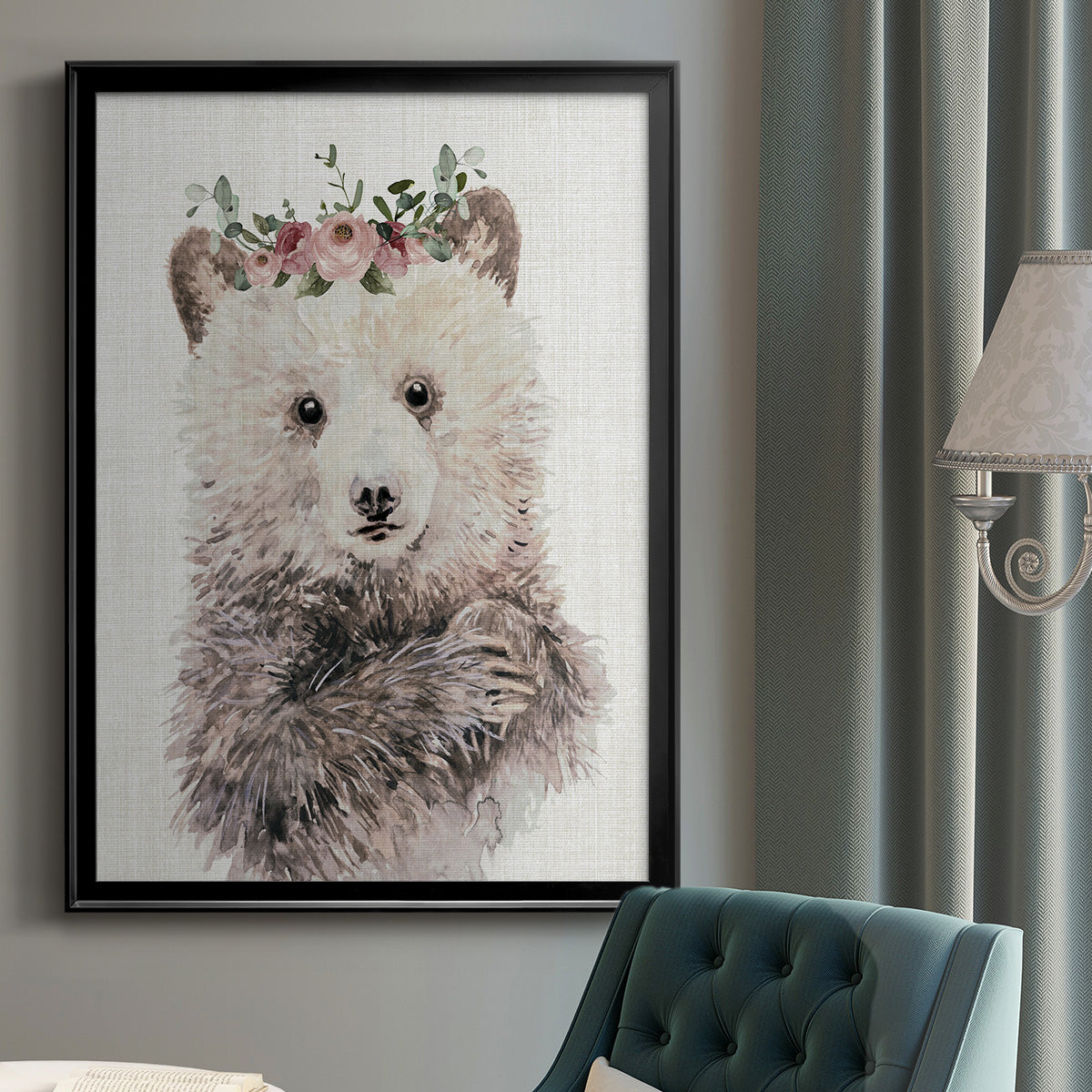 Dressy Cub - Modern Framed Canvas Print