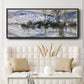 The Seine at Port Villez, Snow Effect, 1885 - Floater Framed Canvas Print