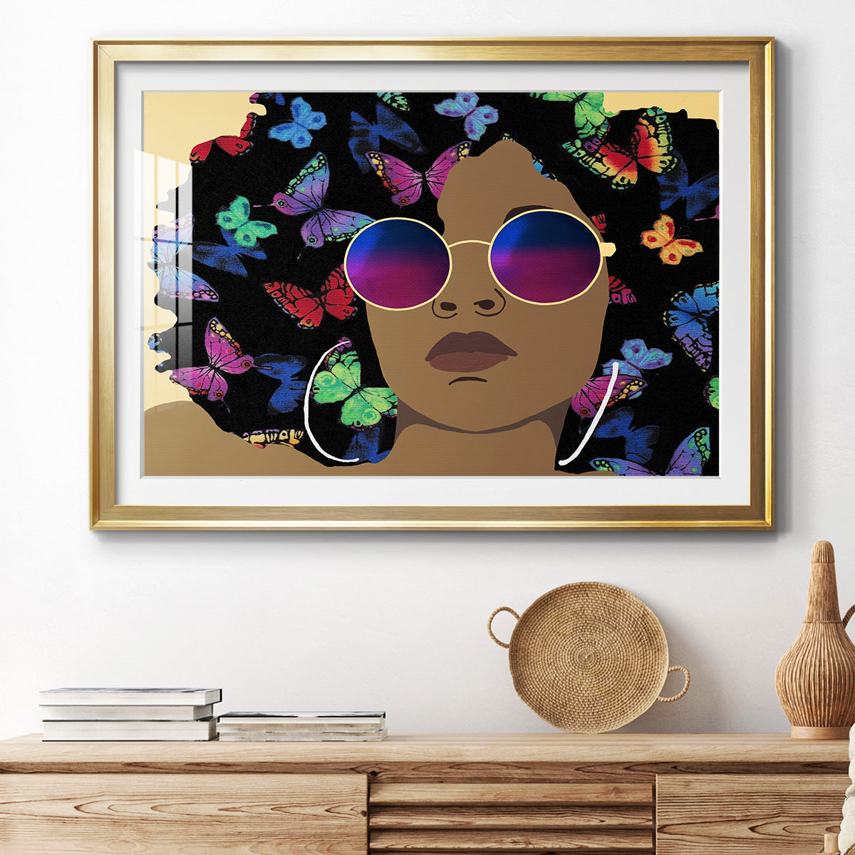 Butterfly Diva I Premium Framed Print - Ready to Hang