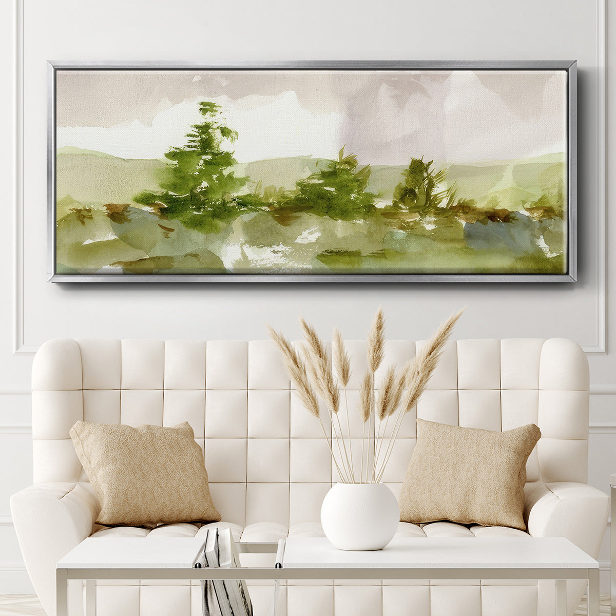 Morning Retreat I - Floater Framed Canvas Print