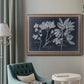 Foliage on Navy VI Premium Framed Canvas- Ready to Hang