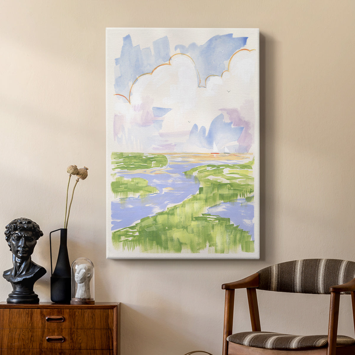 Low Country River Vista II - Canvas Art Print