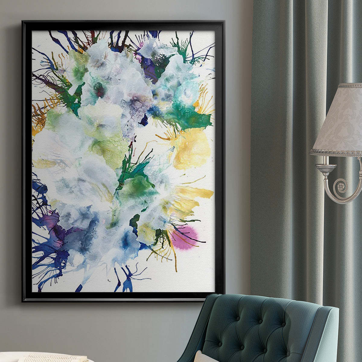 Like An Iris II - Modern Framed Canvas Print